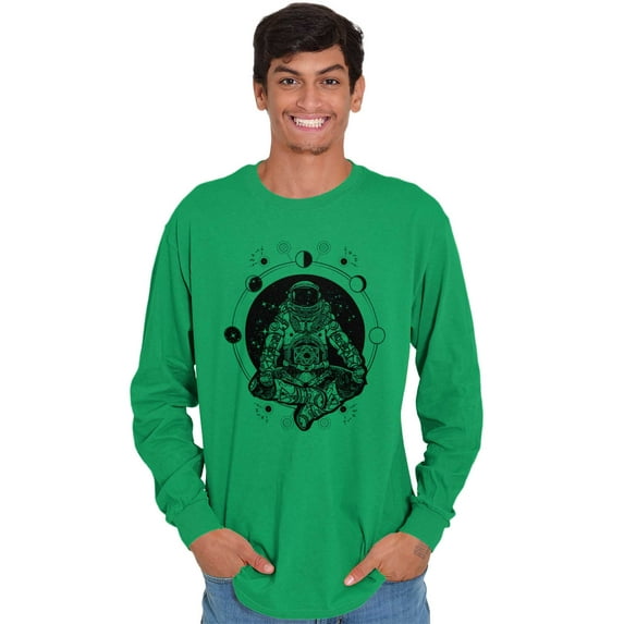 Cosmos Astronaut Space Stylish Long Sleeve TShirt Men Women Brisco Brands X