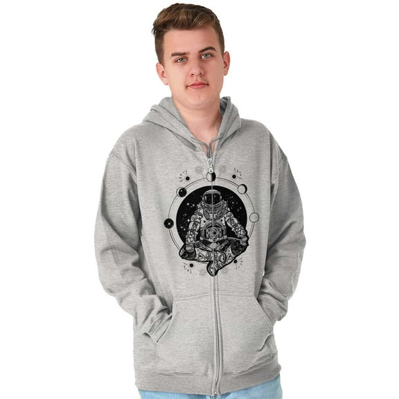 Cosmos Astronaut Space Stylish Unisex Fleece Graphic Zip Up Hoodie Brisco Brands 5X