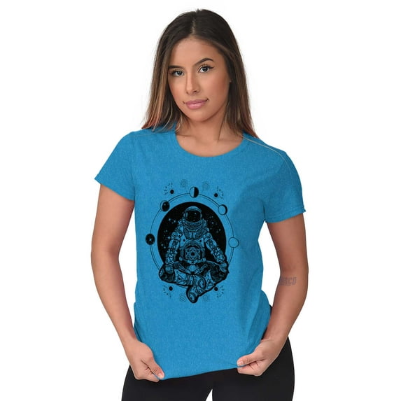 Cosmos Astronaut Space Stylish Womens Fitted Plus Size Graphic Tee Brisco Brands 3X