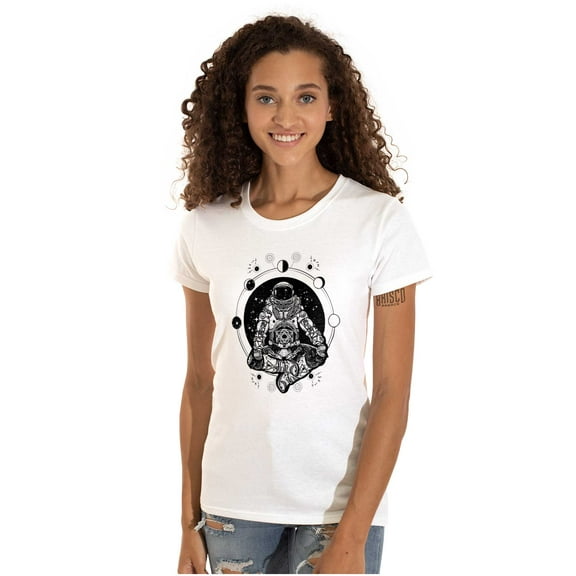 Cosmos Astronaut Space Stylish Womens Slim Fit Graphic Tee Brisco Brands L