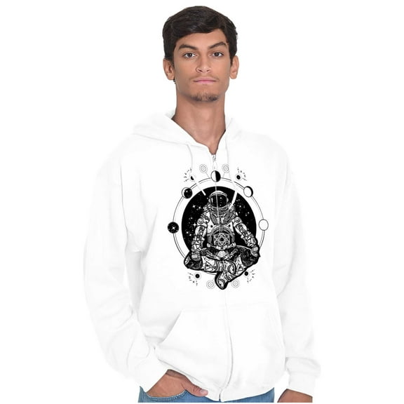 Cosmos Astronaut Space Stylish Zip Up Hoodie Men's Women's Brisco Brands M