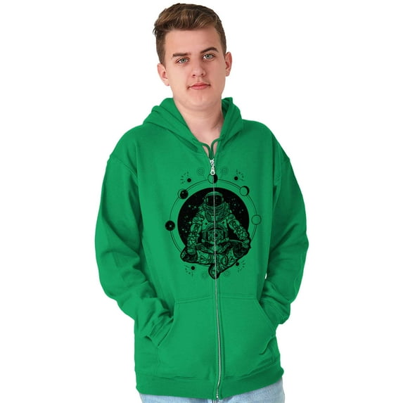 Cosmos Astronaut Space Stylish Zip Up Hoodie Men's Women's Brisco Brands X