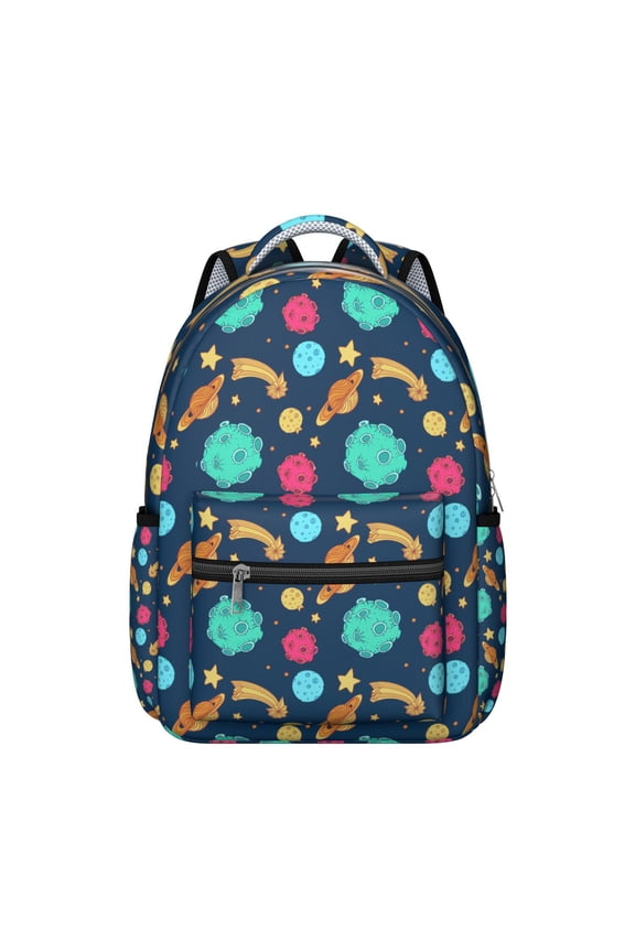 Cosmos Design Waterproof Backpack with Spinal Support & Multiple Pockets for Teens