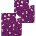 thumbnail image 1 of Cosmos Flowers Washcloth 12x12in Set, 6 Pack Absorbent Cotton Towel Square Kitchen Dishes Towels, Soft Cleaning Face Hand Towel Fast Drying Wash cloth, 1 of 7