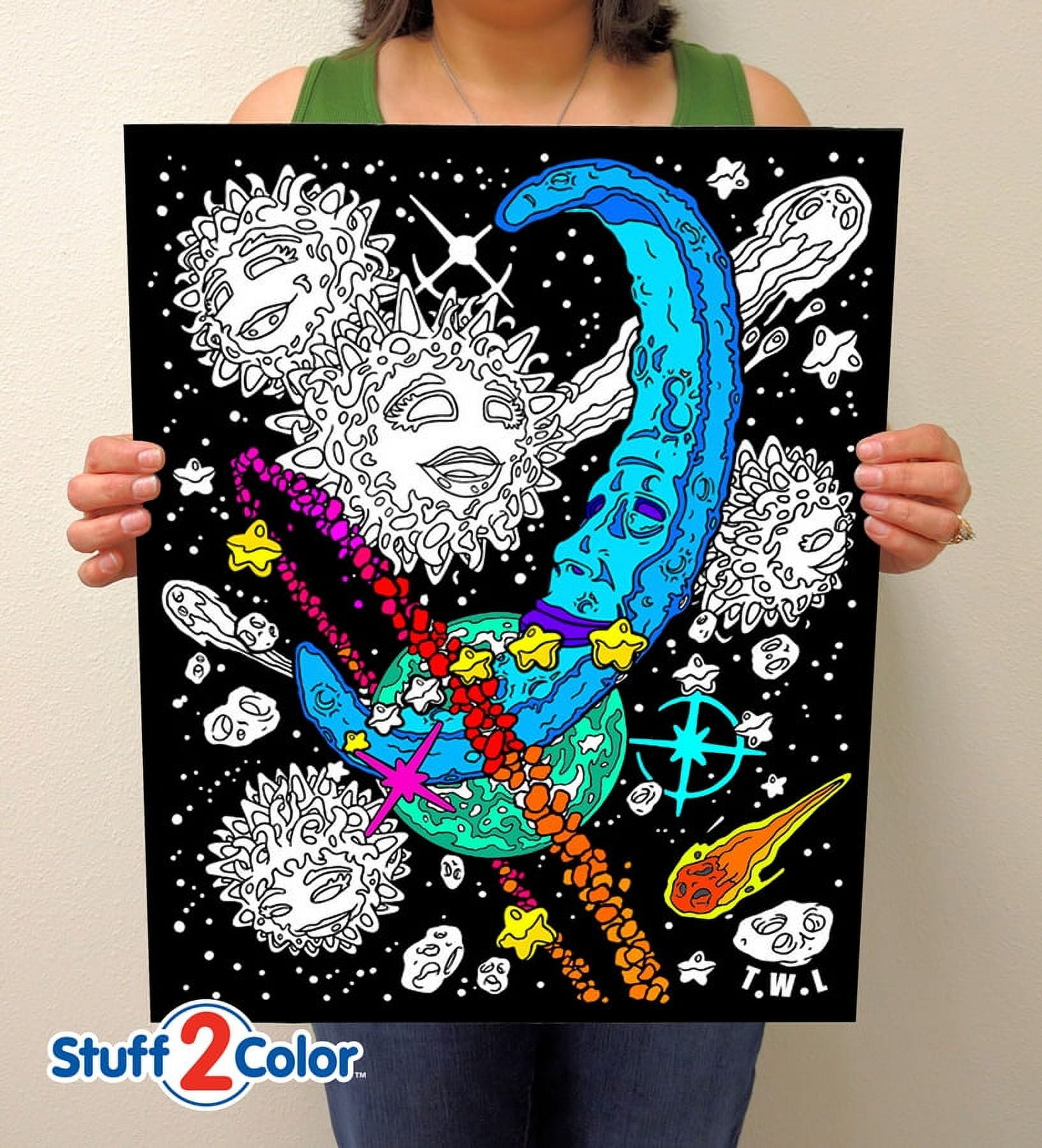Yin Yang - Fuzzy Velvet Coloring Poster 16x20 Inches 