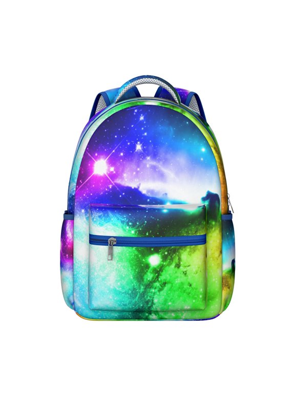 Nebula Students Backpack Space Geek Galaxy Design, Lightweight and Adjustable Strap School Bag for Students