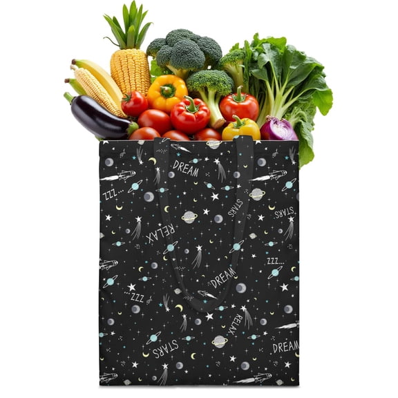 Cosmos Outer Space Reusable Tote Bag - Foldable & Washable Grocery Bag for Daily Use