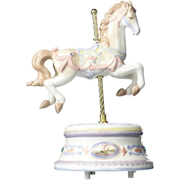 Cosmos SA49120 Fine Porcelain Carousel Horse Musical Figurine, 8-1/2-Inch