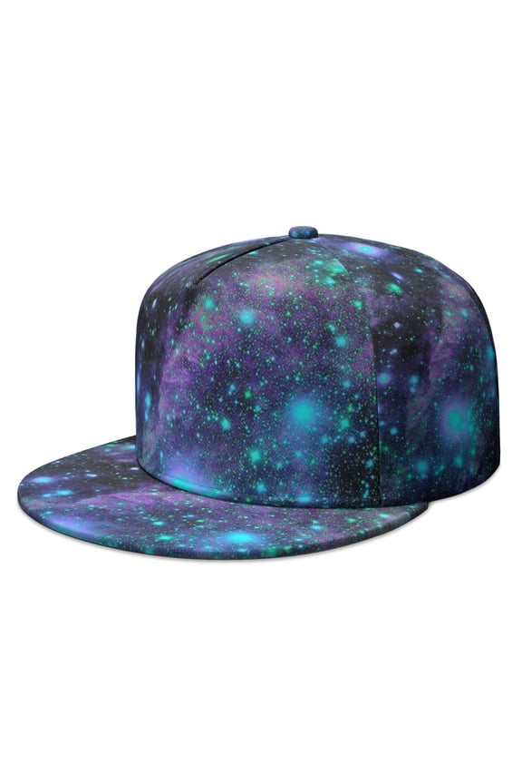 Cosmos Trucker Hat – Sci-Fi Spacecraft & Alien Graphic, Flat Brim Adjustable Cap for Teens, Trendy Outdoor Wear