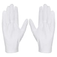 thumbnail image 1 of Cosmug 12 Pairs White Cotton Gloves for Dry Hands - Breathable Work Glove Liners for Moisturizing Spa Jewelry Inspection, Soft Stretchy Cloth Hand Protection for Cleaning Eczema Sensitive Skin, 1 of 6