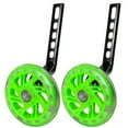 thumbnail image 1 of Cosmug Bicycle Training Wheel Replacement Set | 12/14/16/18/20 Inch Wheels with Flashing Lights | 1 Pair | Cycling Accessory for Beginners, Green, 1 of 8