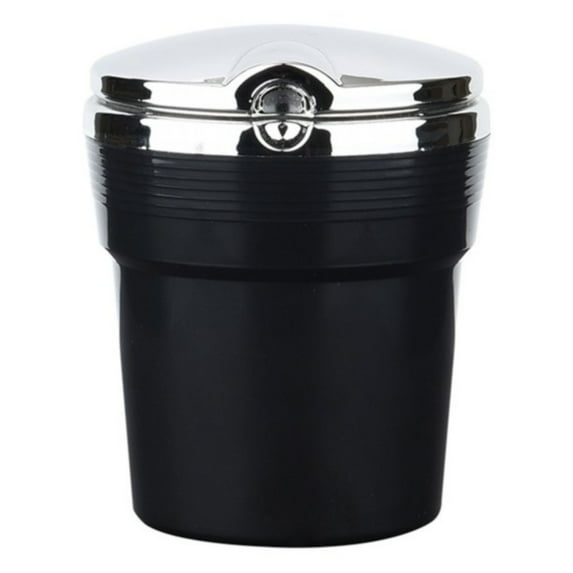Cosmug Car Ashtray with Led Light Lid Portable Cup Holder Auto Truck Home Office Smokeless Odor Proof Butt Bucket Travel Accessory Cigarette Ash Tray Fireproof Container Night Illumination
