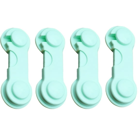Cosmug Child Safety Locks 4 Pack Baby Proof Cabinet Drawer Fridge Toilet Safety Strap Locks Adhesive No Drilling Adjustable Child Proof Latches for Kitchen Cupboard Wardrobe Door 4X Child Lock