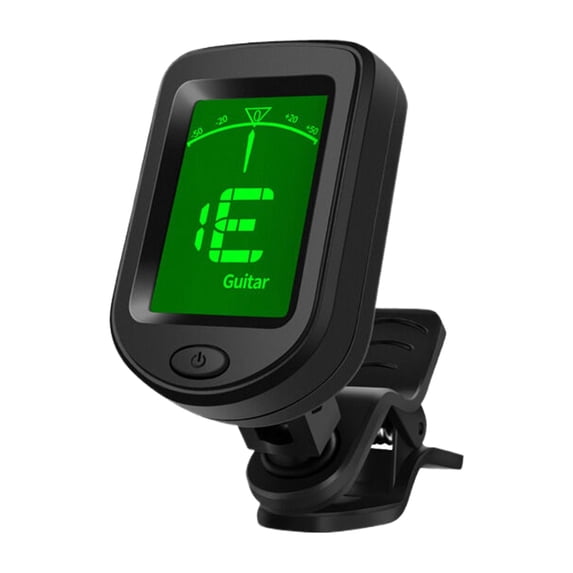 Cosmug Clip on Guitar Tuner Digital Electronic Tuner Lcd Display Acoustic Guitar Violin Ukulele Bass Chromatic Tuning Musical Instrument Accessory for Beginners Professional Musician Black