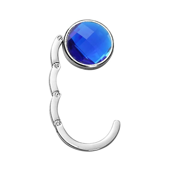 Cosmug Crystal Foldable Handbag Hanger - Portable Table Hook with Non-Slip Base, Jewel-Embedded Purse Organizer for Restaurants Desks, Travel-Friendly Bag Holder for Women (Diamond Design), B