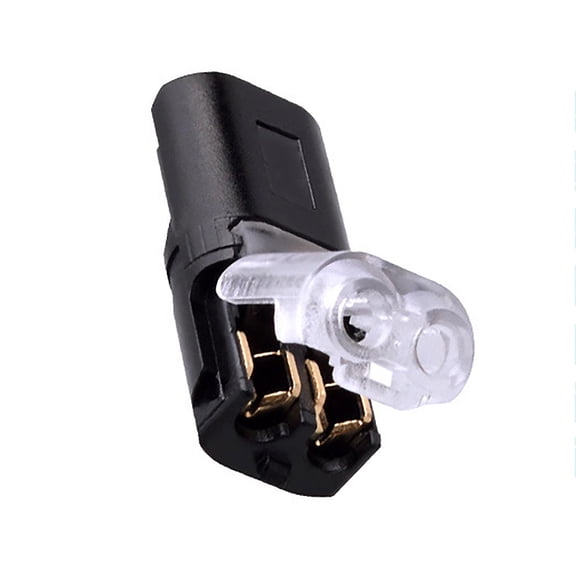 Cosmug Double Wire Connector 2 Pin for Led Strip Lights - Solderless Voltage Plug with Locking Buckle - Quick Connect Terminal Block for 22-18 Awg Wire - Diy Electrical Connection Clamp