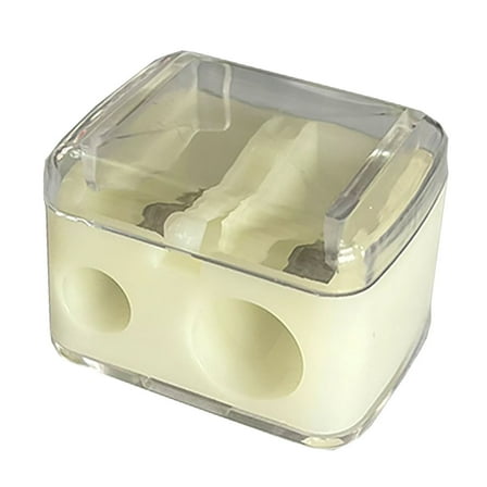 Cosmug Dual-Hole Cosmetic Pencil Sharpener - Precision Blade for Lip/Eye Liners, Portable Makeup Tool with Non-Slip Grip, Professional Cosmetic Accessory for Women Artists (Metal Construction), A