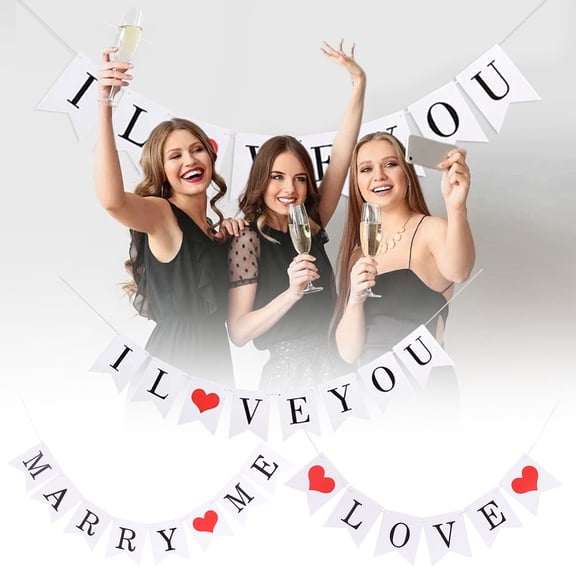 Cosmug Engagement Decor Under $10 for Wedding Proposal, Engagement Party, Photo Booth, Romantic Decor, Wedding Banner