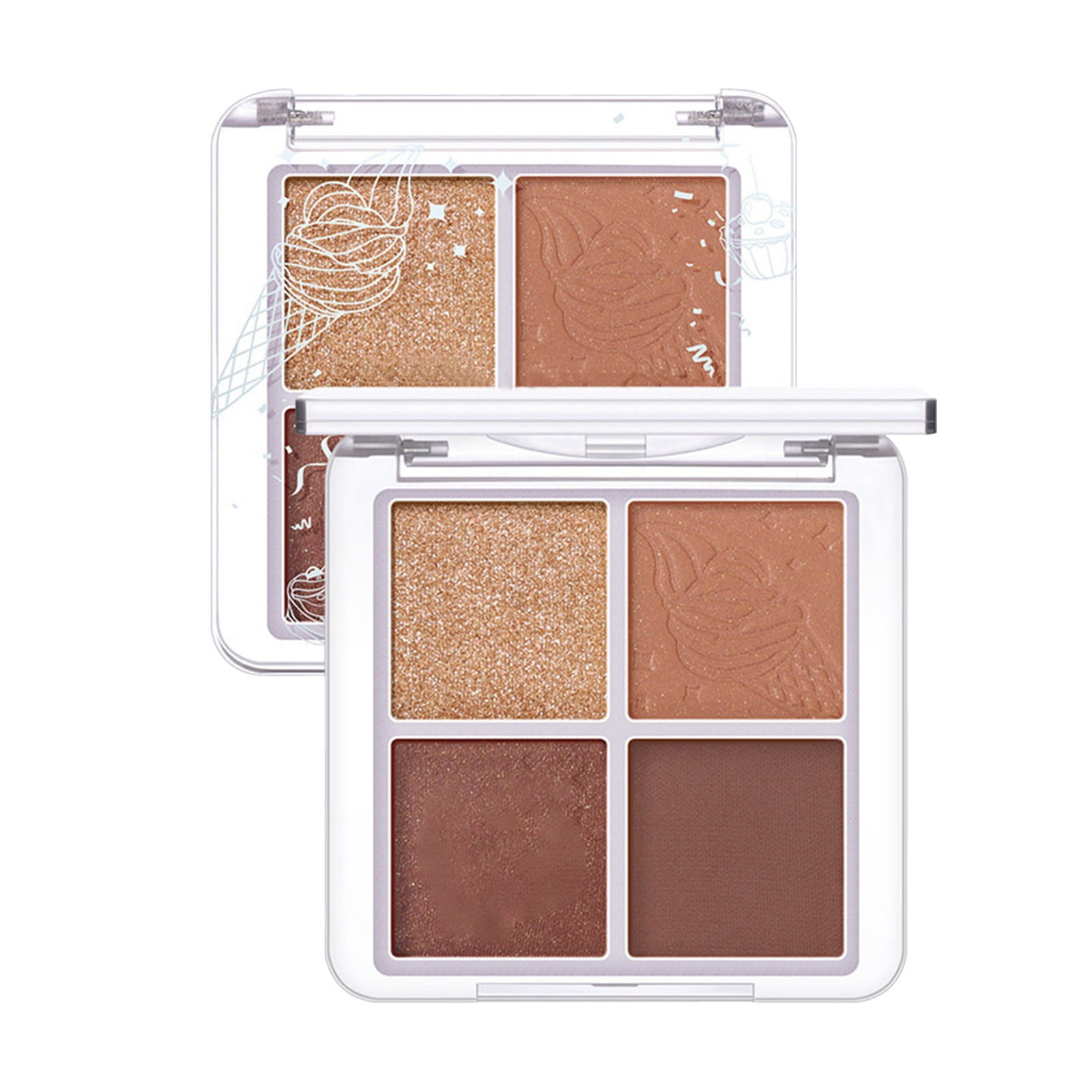 Cosmug Eyeshadow Palette Quad Eyeshadow Palettes Blendable and Buildable Eye Makeup with Tinted