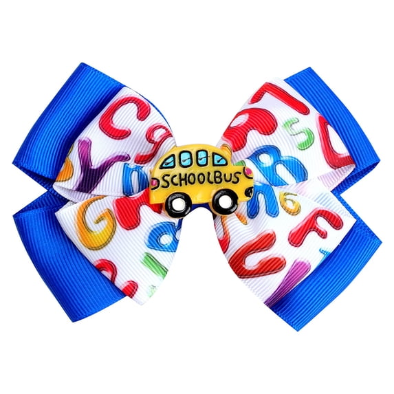Cosmug Hair Clips Back to School Pencil Hair Bow Clips Ponytail Holder Ribbon Hairgrips Cheer Hair Bows Tie for First Day of School Girl Student Cheerleader Hair Accessories, Barrettes for Girls