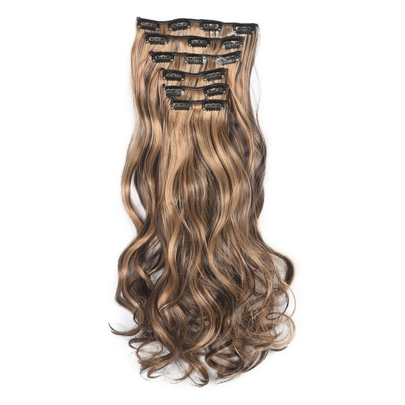 Cosmug Hair Extensions Real As Remy Fashion Hair Long Clip In Hair Extensions Full Head Curly Wig, Human Hair Extensions Clearance Sale, 1X Wig