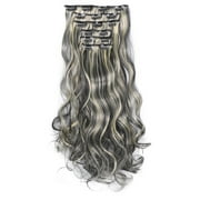 Cosmug Hair Extensions Real As Remy Fashion Hair Long Clip In Hair Extensions Full Head Curly Wig, Human Hair Extensions Clearance Sale, 1X Wig