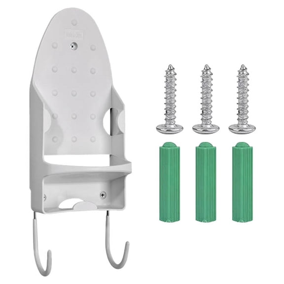 Cosmug Ironing Board Hanger Wall Mount Storage Organizer Heat Resistant Electric Iron Holder with Cord Pocket Laundry Room Closet Door Hook Space Saver Rack