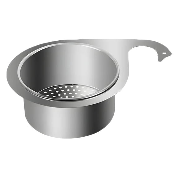 Cosmug Kitchen Sink Strainer Basket Swan Design Stainless Steel Food Catcher Drain Filter Vegetable Organizer Hanging Storage Colander Leftover Separator Dish Drainer 1X Sink Filter Basket