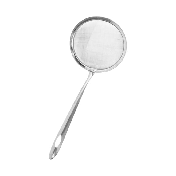 Cosmug Kitchen Stainless Steel Wire Fine Mesh Oil Strainer Flour Sieve Colander Grease Separator Skimmer Ladle Cooking Soup Filter Fat Scooping Gadget 1X Multi-Purpose Stainless Steel Strainer
