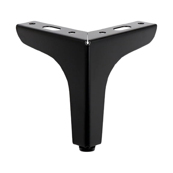 Cosmug Metal Furniture Legs 4 Pack Modern Black Steel Feet Replacement Legs for Sofa Cabinet Chair Bed Support Mid Century Style with Floor Protectors Hardware for Diy Furniture Upgrade