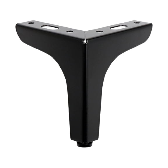 Cosmug Metal Furniture Legs 1 Pack Modern Black Steel Feet Replacement Legs for Sofa Cabinet Chair Bed Support Mid Century Style with Floor Protectors Hardware for Diy Furniture Upgrade