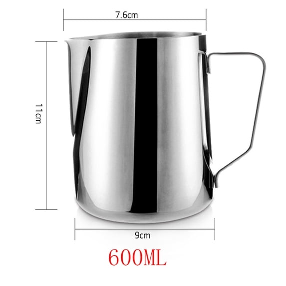 Cosmug Milk Frothing Pitcher for Coffee Art, Stainless Steel Latte Jug for Cappuccino Espresso, Frother Cup for Barista, Creamer Pouring Pot, Coffee Making Accessory for Home Cafe 1 Latte Art Cup