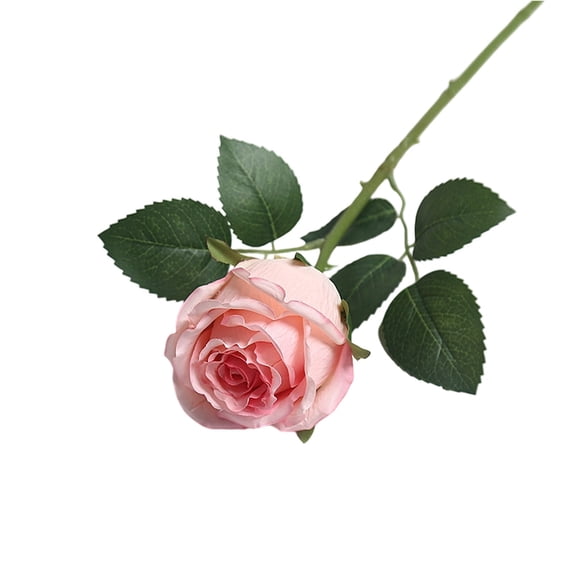 Cosmug Single Artificial Rose 16 Inch Real Touch Silk Flower Fake Rose High Simulation Classic Red Wedding Anniversary Proposal Home Decor Vase Arrangement Gift One Artificial Rose