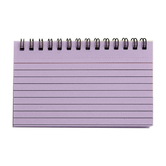 Cosmug Spiral-Bound Index Card Book - 3"X5" Ruled Note-Taking Pad in 8 Colors, Tearable Recipe/Memo Sheets for Learning/Greeting Cards (50-Page Diy Journal, G