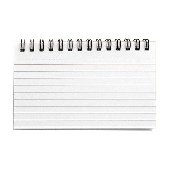 Cosmug Spiral-Bound Index Card Book - 3"X5" Ruled Note-Taking Pad in 8 Colors, Tearable Recipe/Memo Sheets for Learning/Greeting Cards (50-Page Diy Journal, A