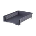 thumbnail image 1 of Cosmug Stackable Vertical File Organizer - 12"X9" Laminated Plastic Paper Tray System, Desktop Document Rack for Home Office, Expandable Storage Solution, Grey, 1 of 7