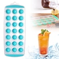 thumbnail image 1 of Cosmug Versatile 21-Cavity Round Silicone Ice Cube Tray with Lid, Stackable Easy-Release Ice Mold for Freezer, for Cocktails, Juice, and Party Ice Needs, 11.7" x 4.6" x 0.9", 1 of 5
