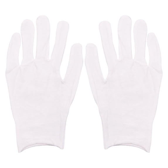 Cosmug White Cotton Gloves for Dry Hands Moisturizing Soft Cloth Gloves Overnight Eczema Treatment Spa Therapy Gloves for Men Women Sensitive Skin Care 1 Pair of Gloves