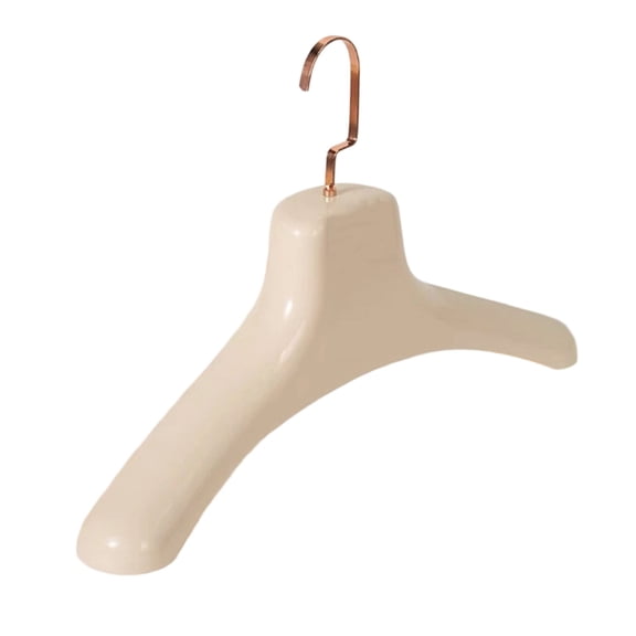 Cosmug Wide Shoulder Coat Hanger for Overcoat Beige Plastic Household Clothes Hanger Multi Function Design Closet Organization Heavy Jackets Suit Garment Rack Clothes Hanger *1