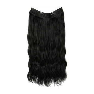 Cosmug Wigs for Women Brown Wire Hair Extension Long Synthetic Clip In Wave Curly Hairpiece for Women 16 inch Adjustable Size Transparent Headband, Wigs Human Hair Clearance Sale, 1X Wig