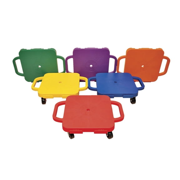 Cramer Deluxe Scooter Boards with Handles, Large 16", Set of 6 Colors