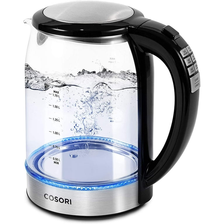 Oster Cordless Electric Kettle w/ Blue Light, Glass, 1.7L