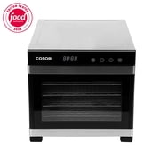 Cosori 6-Tray Premium Food Dehydrator for Jerky and Fruit, Stainless Steel Trays, Adjustable Temperature, 48-Hour Timer, 600W, CP267-FD-RXS, Silver