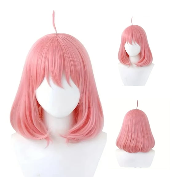 Cosplay Anime Hair Wig - Unisex High Temperature Synthetic Pink Waves for Holiday Parties, Comic Con, and Halloween