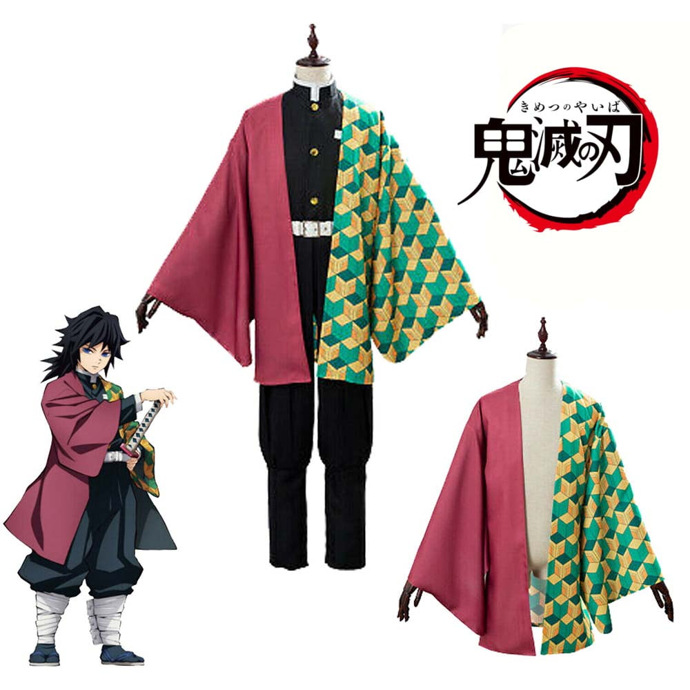 Cosplay Costume Anime Demon Slayer Tomioka Giyuu Kimono Outfit Uniform