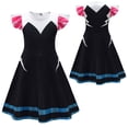 thumbnail image 1 of Cosplay Costume Spider Pattern Dress with Flutter Sleeves for Halloween Party Role Play Show Dress Up Event, 1 of 3