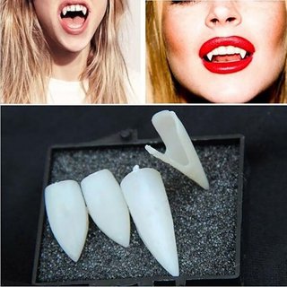 Neliblu White Vampire Fangs, Reusable Plastic Teeth, Kids Vampire