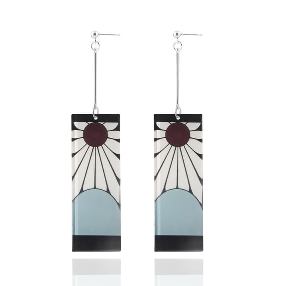 Cosplay Drop Earrings Anime Acrylic Demon Slayer Kimetsu no Yaiba Blade of Ghost Earings For Women Men Tanjiro Earrings