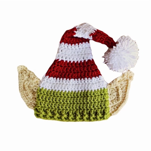 Cosplay Elf Christmas Hat Unisex Toddler Santa Hat Xmas Holiday Hat for Festive Party New Year Gift for Newborn