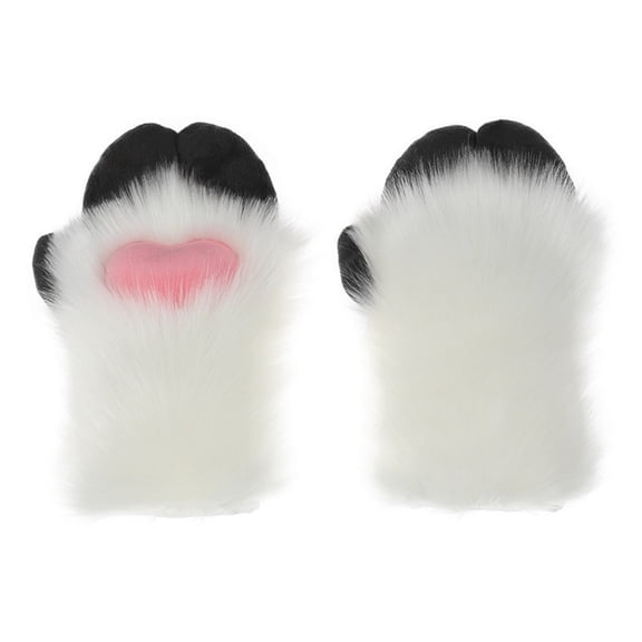 Cosplay Fluffy Gloves Vividly Plush Mittens with Cartoon Sheep Hoof Shape for Girls Boys Carnivals Party Supplies